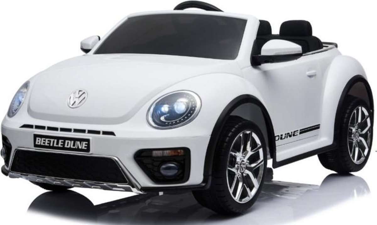 Volkswagen Beetle - Softstart - Bluetooth - Wit met Afstandsbediening  | Elektrische Kinderauto